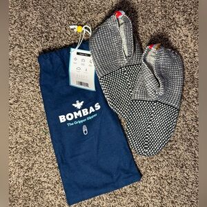 NWT Bombas Gray Grip Slipper Sock|M
